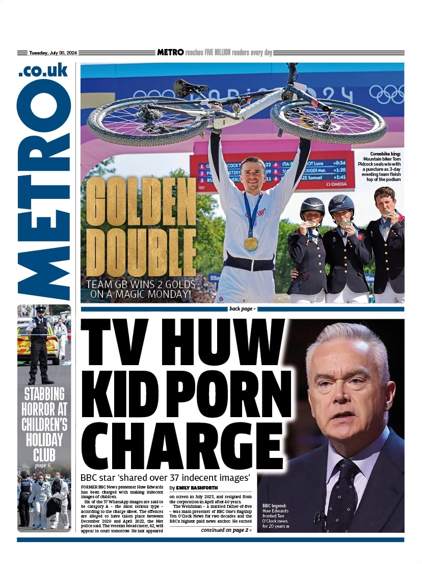 Metro - TV Huw kid porn charge