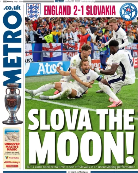 The Metro - England 2-1 Slovakia: SLOVA THE MOON