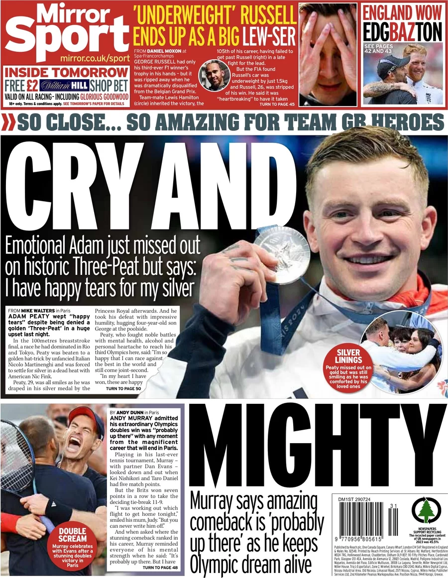 mirror sport 232700216 - WTX News Breaking News, fashion & Culture from around the World - Daily News Briefings -Finance, Business, Politics & Sports News