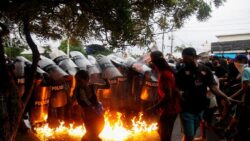 Venezuelans clash with police after disputed election result