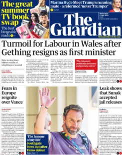 The Guardian – Turmoil for Labour in Wales after Gething resigns as first minister 