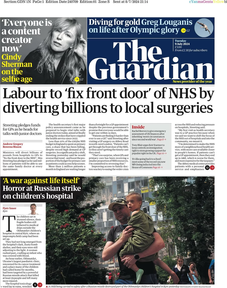 The Guardian - Labour to fix NHS by diverting billions to local surgeries 
