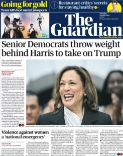 The Guardian – Senior Democrats throw weight behind Harris to take on Trump 