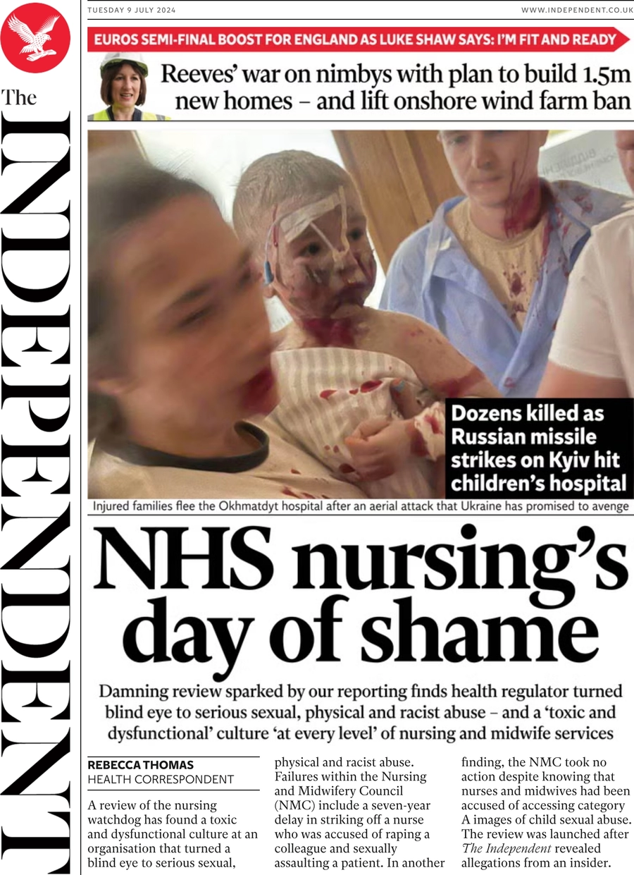The Independent - NHS nursing day of shame 
