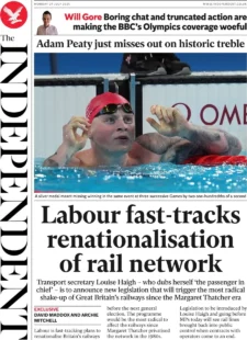 The Independent – Labour fast-tracks renationalisation of rail network 