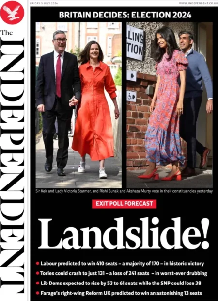 The Independent – Britain decides: Election 2024: Landslide! 