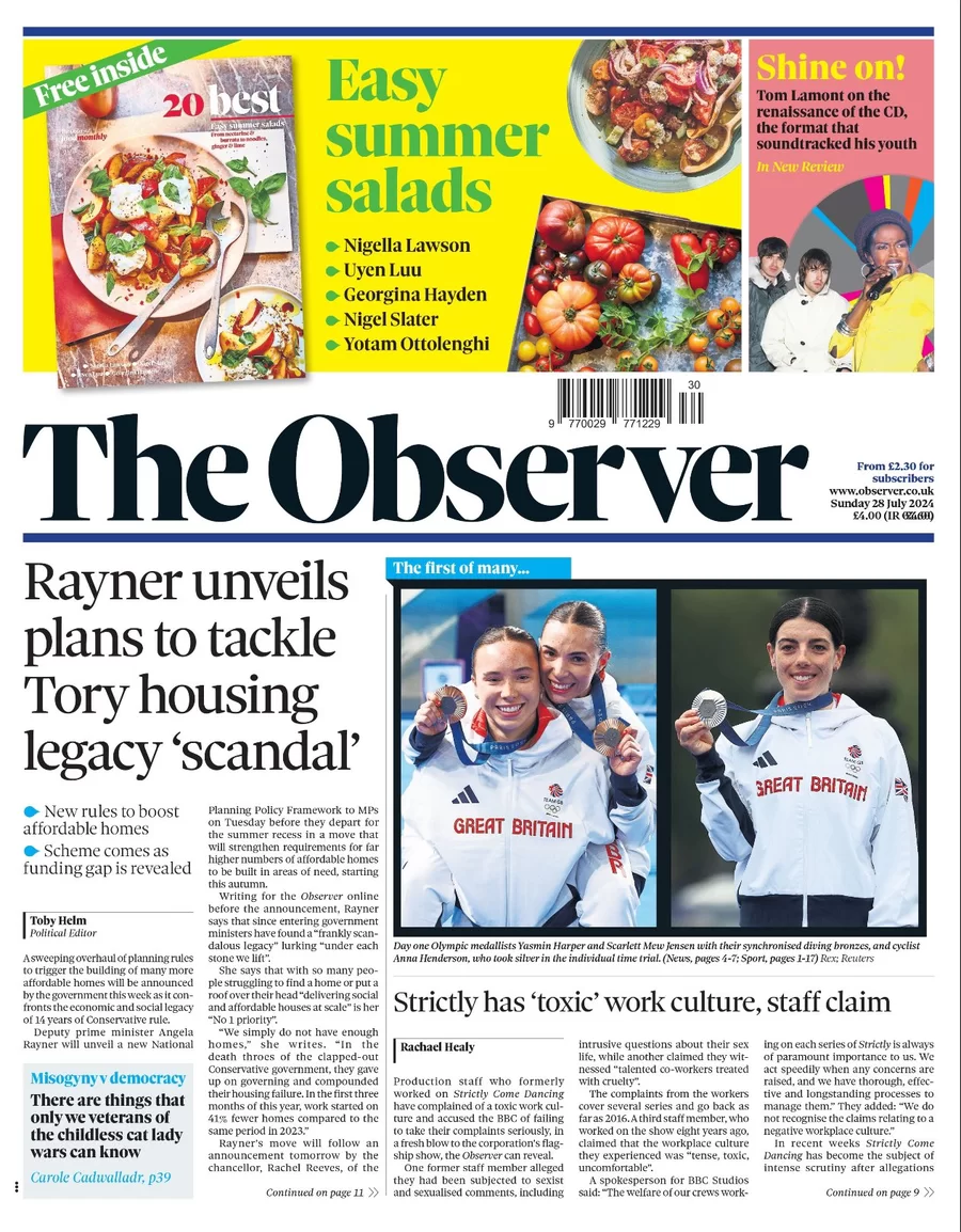 The Observer - Rayner unveils plans to tackle Tory housing legacy scandal 
