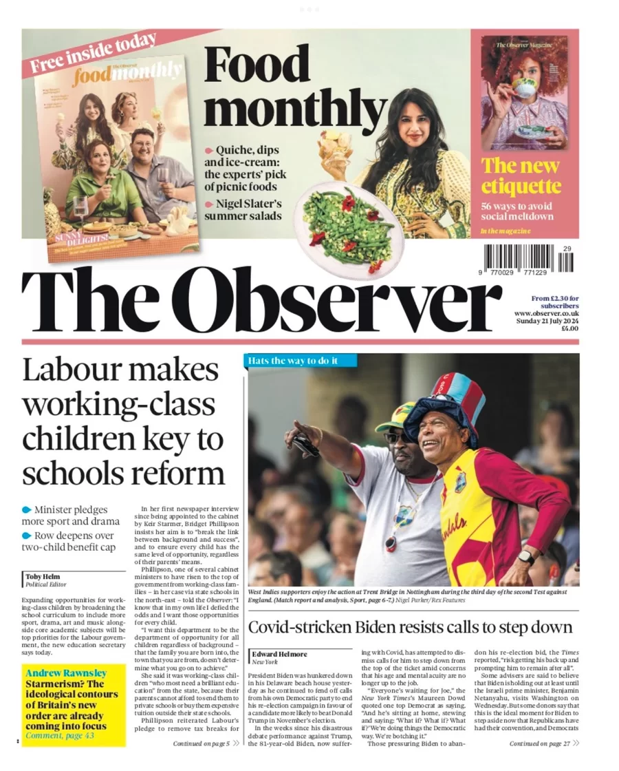 The Observer - Labour makes working-class children key to school reform 
