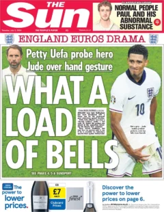 The Sun – England Euros drama: What a load of Bells! 