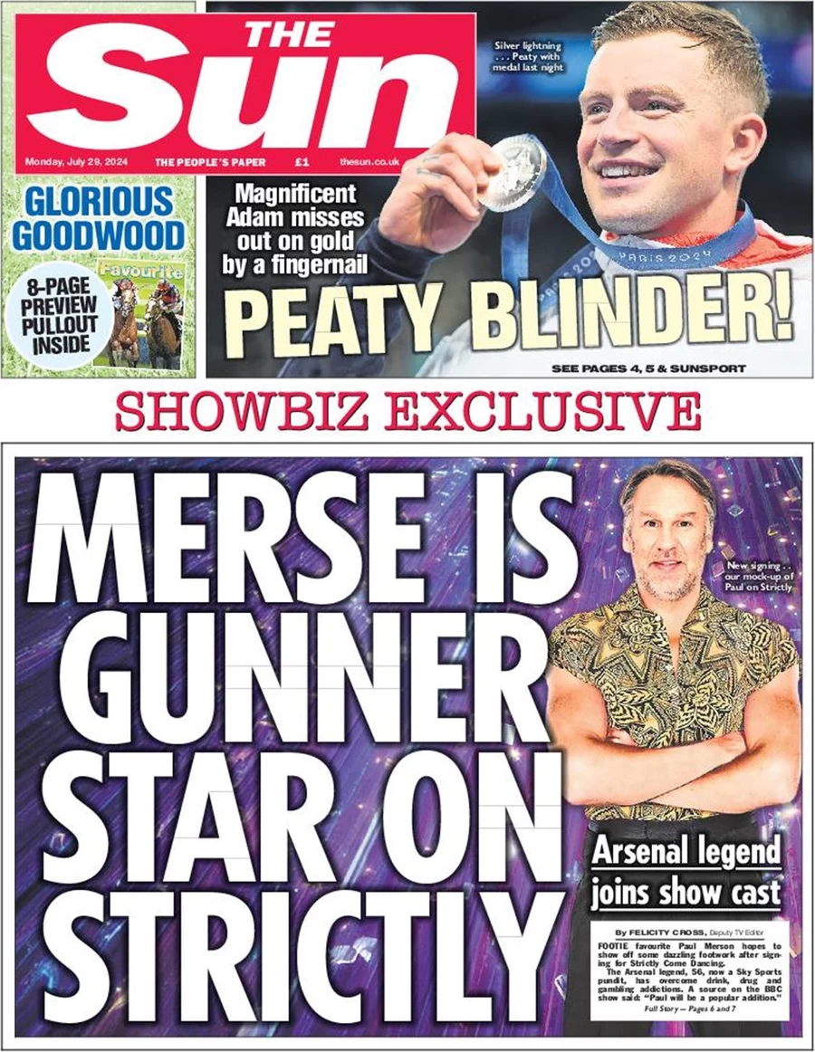 The Sun - Merse is Gunner star on Strictly 
