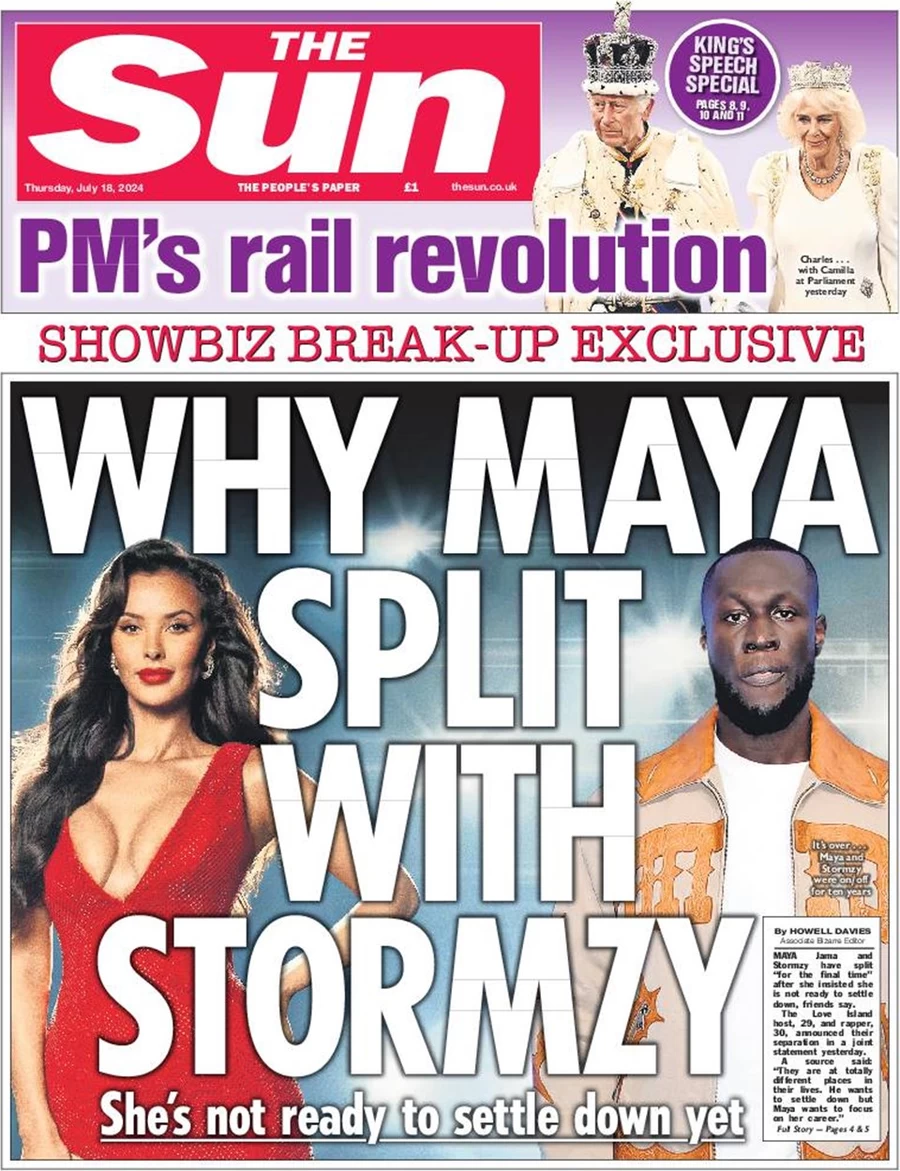 The Sun - Why Maya split with Stormzy
