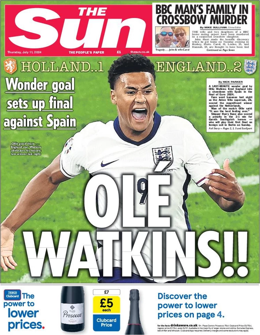The Sun - Wonder goal sets up final against Spain: Ole Watkins
