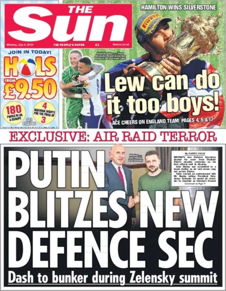 The Sun - Putin blitz new defence sec