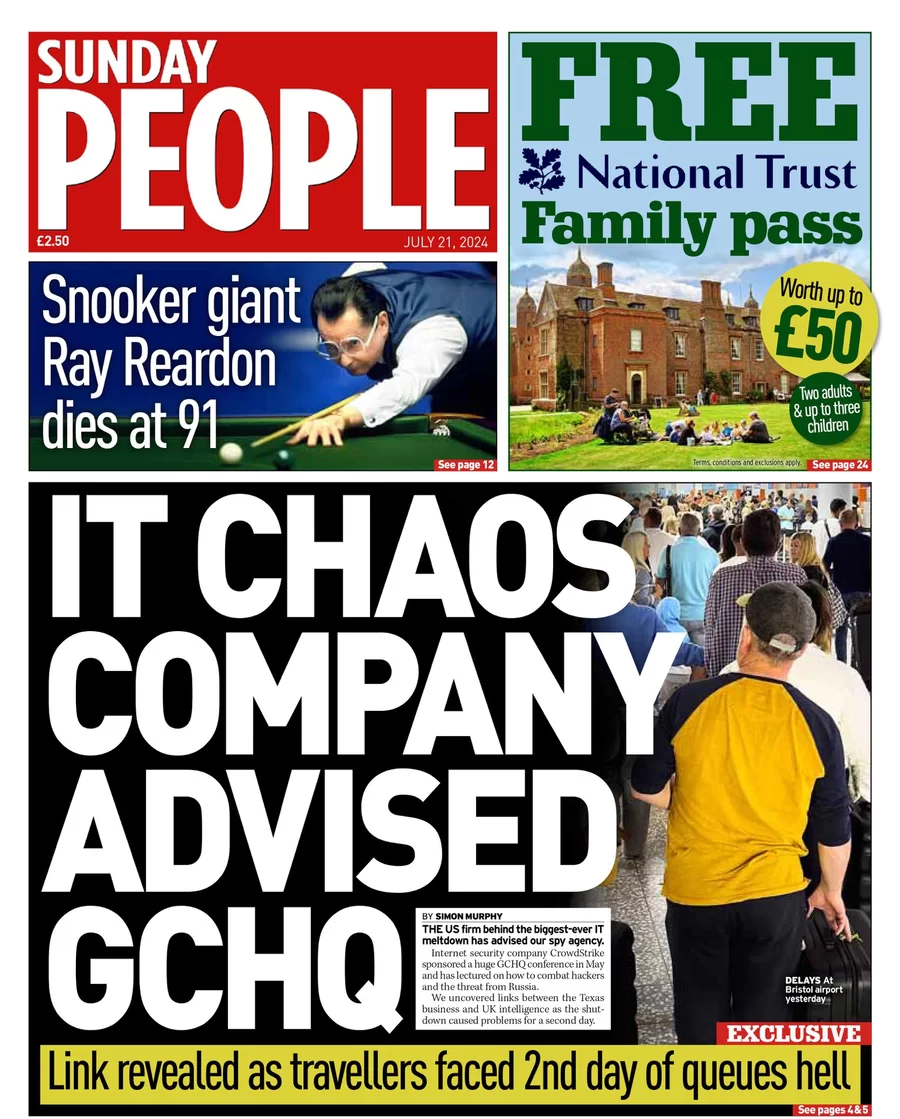 Sunday People - IT chaos company advises GBHQ 
