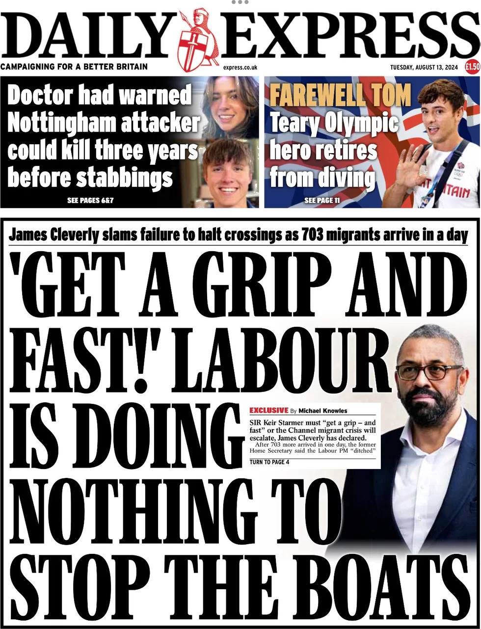 Daily Express - Labour is doing nothing to stop the boats 
