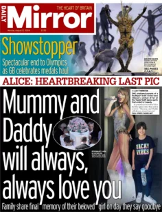 Daily Mirror – Mummy and Daddy will always, always love you 