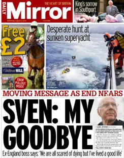 Daily Mirror – Sven: My Goodbye 