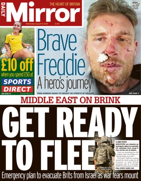 Daily Mirror – Middle East on brink: Get ready to flee