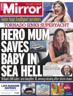 Daily Mirror – Hero mum saves baby in sea hell 