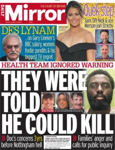 Daily Mirror - They were told he could kill