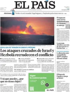 El Pais - Los Ataques Cruzados De Israel u Hezbola Recrudecen el Conflicto