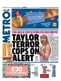 Metro - Taylor terror cops on alert