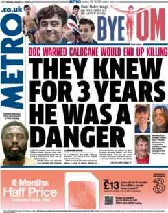 Metro - They knew for three years that he was a danger