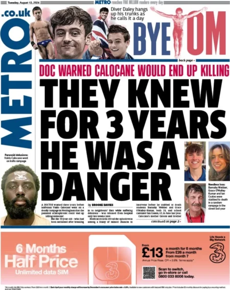 Metro – They knew for three years that he was a danger 