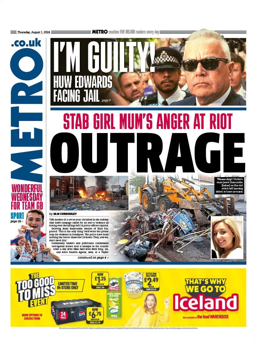 The Metro - Stab girls mum’s anger at riot: Outrage