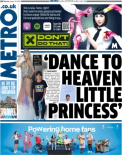 Metro – ‘Dance to heaven little Princess’ 