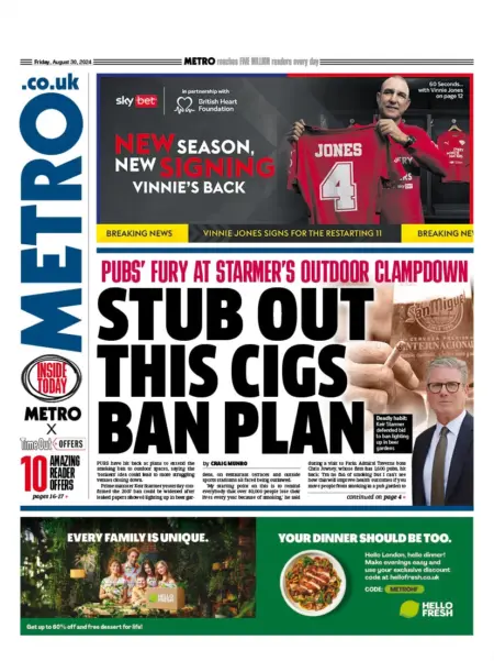 Metro – Stub out this cig ban plan 