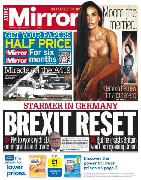 Daily Mirror – Starmer in Germany: Brexit reset 