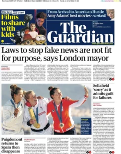 The Guardian – Laws to stop fake news are ‘not fit for purpose’ says Khan 