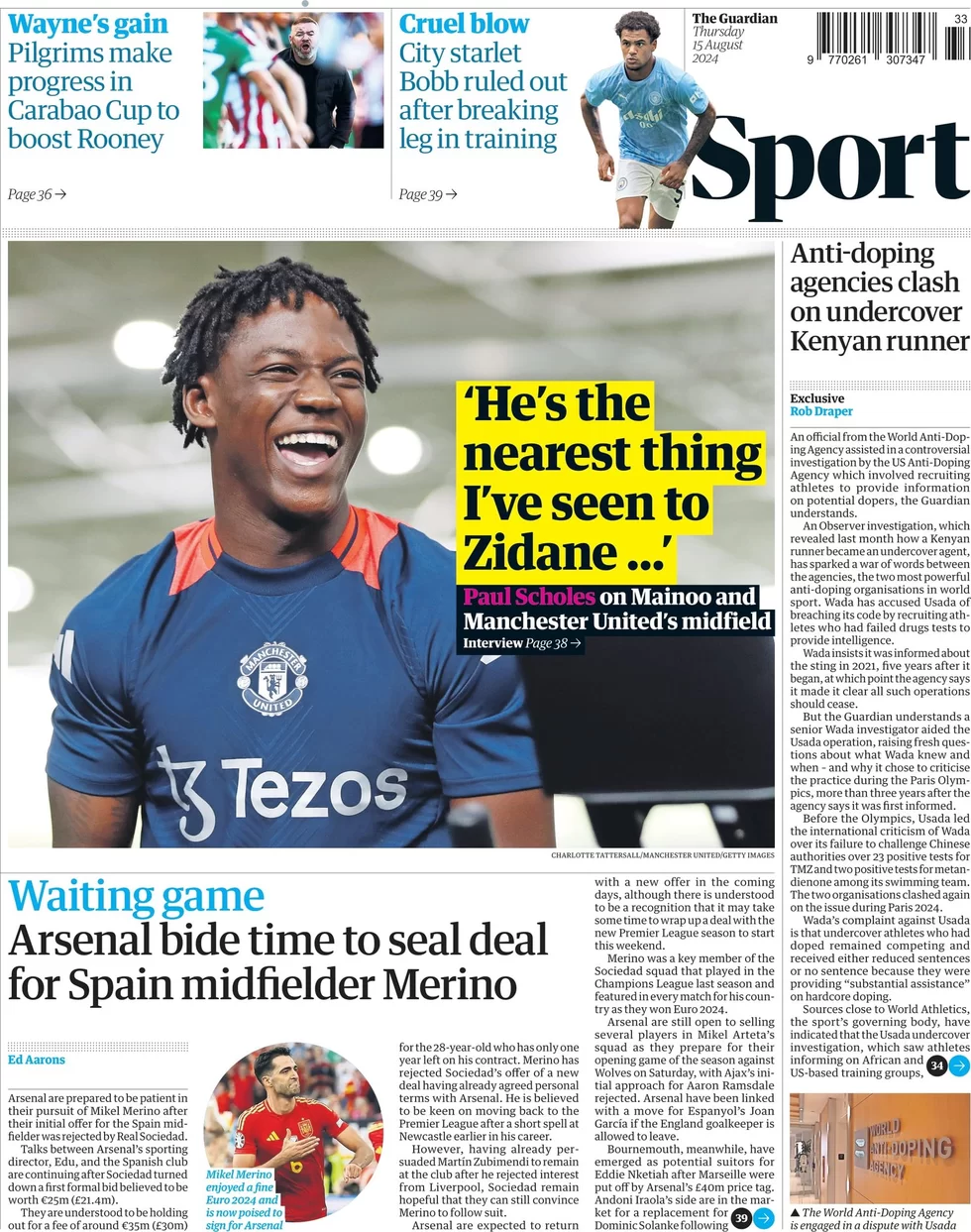 Guardian Sport - ‘He’s the nearest thing to Zidane’ 
