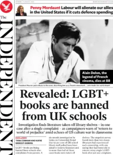 The Independent – Revealed: LGBTQ+ books are banned from UK schools 