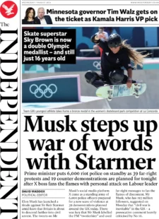 The Independent - Musk steps up war of words with Starmer