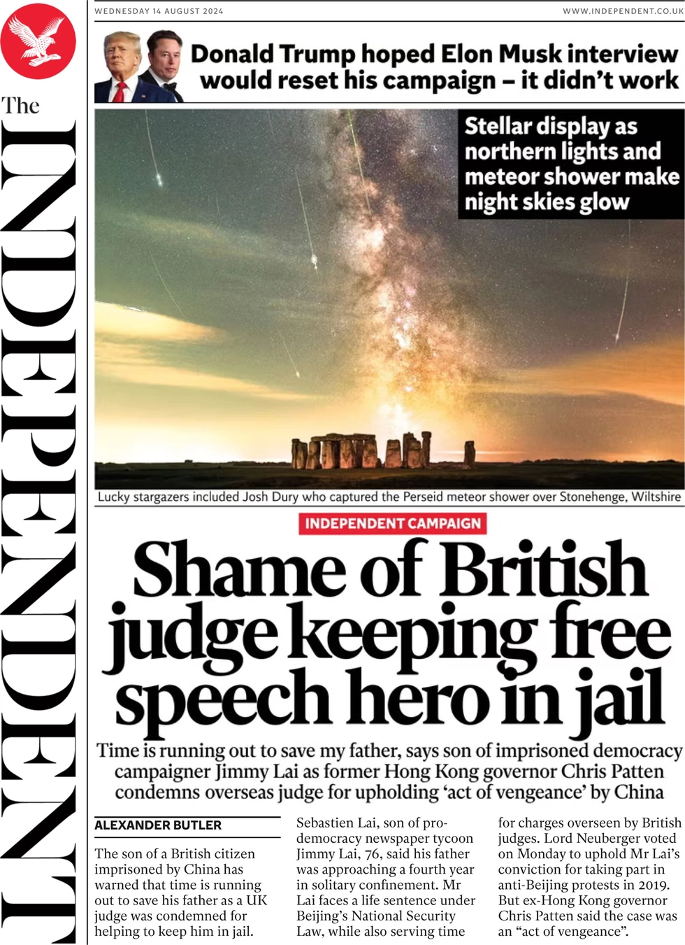 The Independent - Shame of British judge keeping free speech hero in jail 
