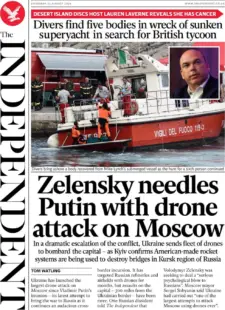 The Independent – Zelensky Needles Putin With Drone Attack On Moscow 