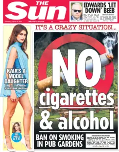 The Sun – No cigarettes & alcohol 