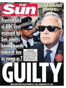The Sun - Huw Edwards downfall: GUILTY