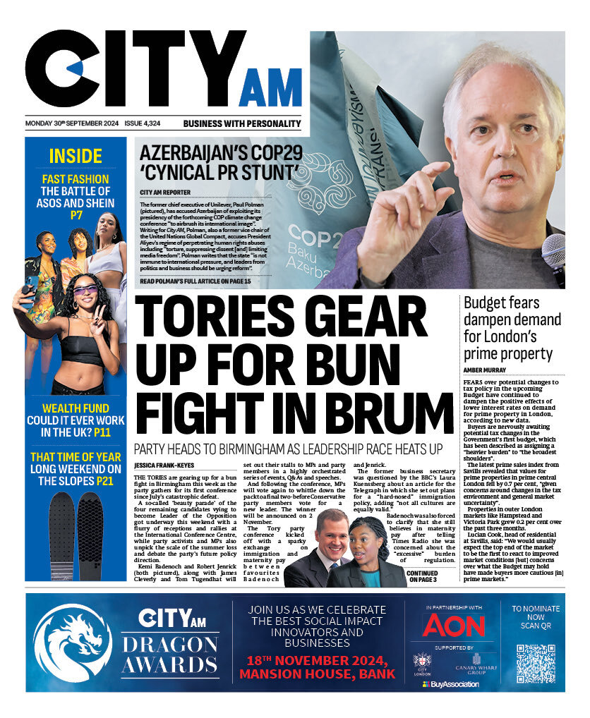 CITY AM - Tories gear up for bun fight in Brum 
