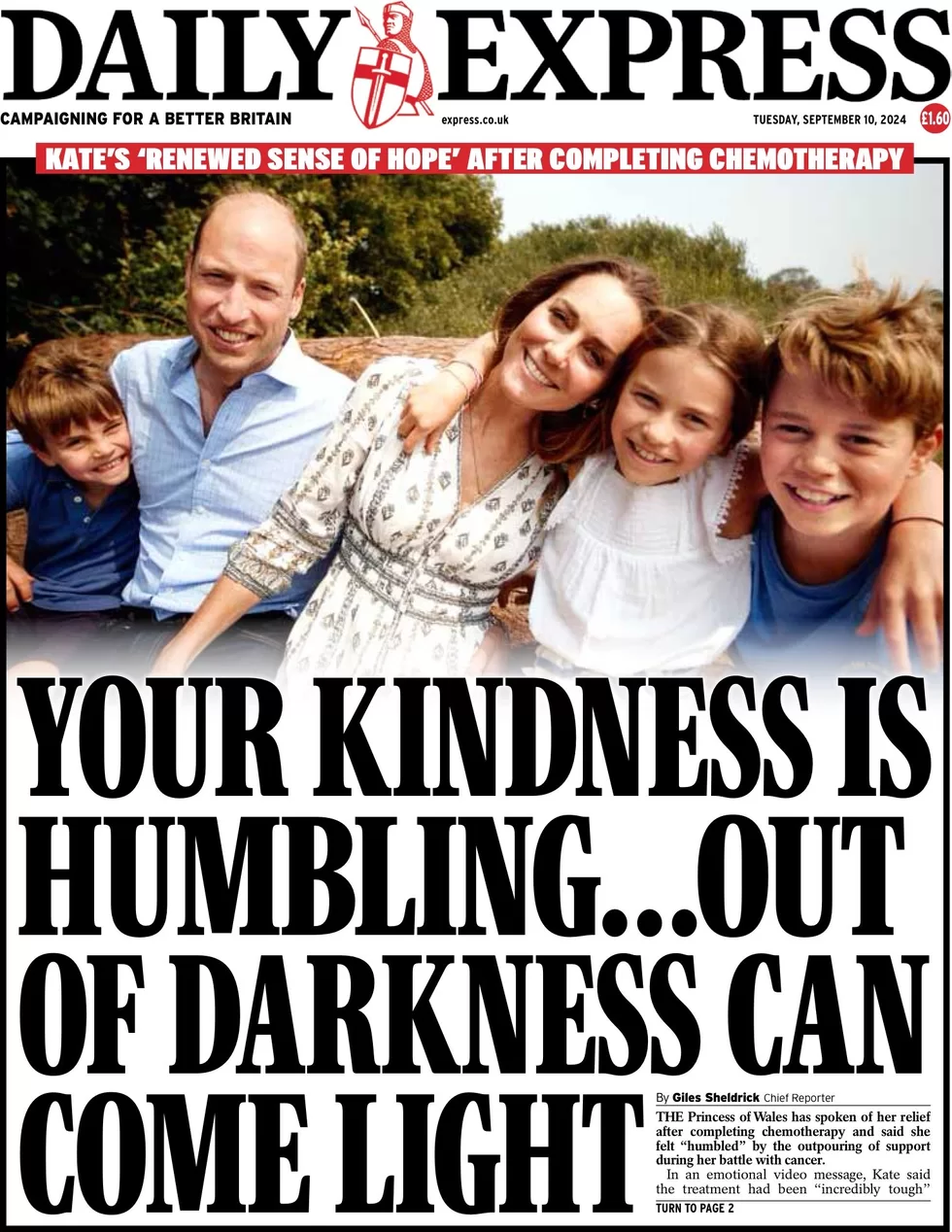 Daily Express - Your kindness is humbling … out of darkness can come light