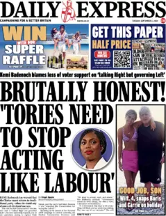 Daily Express – Brutality honest! ‘Tories need to stop acting like Labour’