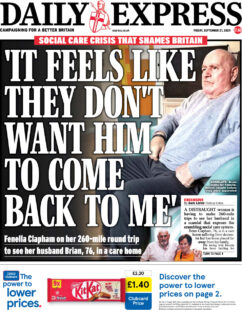 Daily Express – Social care crisis: ‘It feels like they don’t want him to come back to me’ 