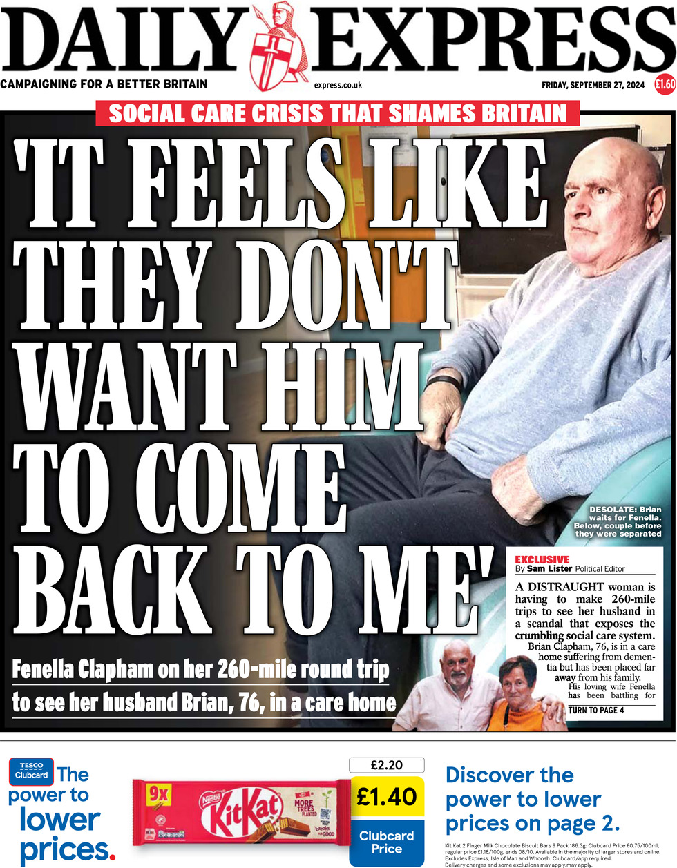 Daily Express - ‘It feels like they don’t want him to come back to me’ 
