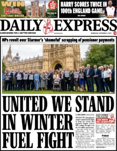 Daily Express – United we stand in winter fuel fight 