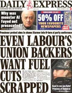 Daily Express - Even Labour’s union backers want fuel cuts scrapped