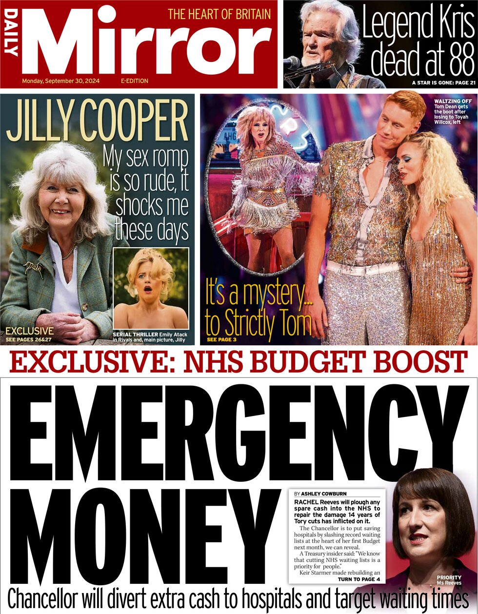 Daily Mirror - NHS Budget Boost: Emergency money 
