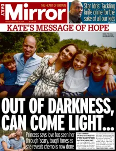 Daily Mirror – Out of the darkness … can come light