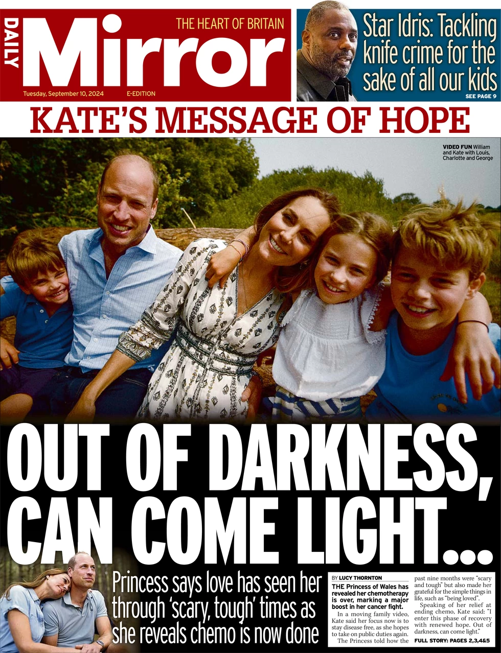 Daily Mirror - Out of the darkness … can come light
